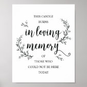 Rustic Vines Trouw Herdenking (KAARS) bord Poster (Voorkant)