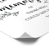 Rustic Vines Trouwherdenking (KAARS) bord Poster (Hoek)