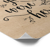 Rustic Vines Trouwkaart 'Was hier graag bij gewees Poster (Hoek)