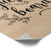 Rustic Vines Wedding Guest board Poster (Hoek)