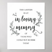Rustic Vines Wedding Memorial (lantaarn) Poster (Voorkant)