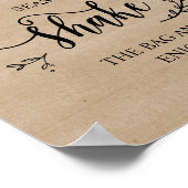 Rustic Vines Wedding Popcorn Bar Poster (Hoek)