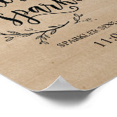 Rustic Vines Wedding Sparkler stuurt poster uit (Hoek)