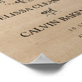 Rustic Vines Wedding Welcome Sign Poster (Hoek)