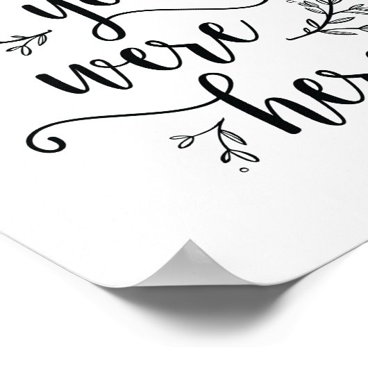 Rustic Vines Wedding Wish je was hier Poster (Hoek)