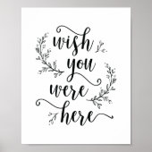 Rustic Vines Wedding Wish je was hier Poster (Voorkant)