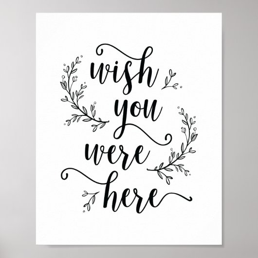 Rustic Vines Wedding Wish je was hier Poster (Voorkant)