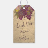 Rustic Vineyard Couples “Thank You" Favor  Cadeaulabel (Voorkant)