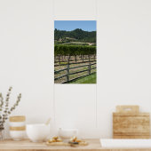 Rustic Vineyard Grape Fields Poster (Keuken)