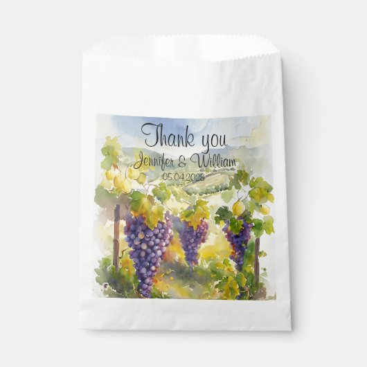 Rustic Vineyard Grapes Lemons Italy Wedding Bedankzakje (Voorkant)