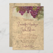 Rustic Vineyard Watercolor Elegant Wedding Kaart (Voorkant / Achterkant)