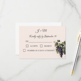Rustic Vineyard Waterverf Druiven RSVP