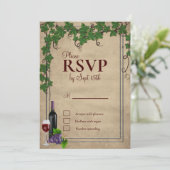 Rustic Vineyard Wedding RSVP Kaart (Staand voorkant)