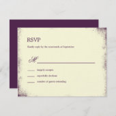 Rustic Vineyard Wedding RSVP-kaart - Paars RSVP Kaartje (Voorkant / Achterkant)