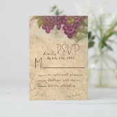 Rustic Vineyard Wedding RSVP Response Card Kaartje (Staand voorkant)