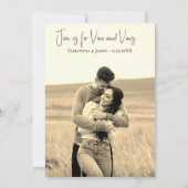 Rustic Vineyard Wedding Save the Date  (Achterkant)