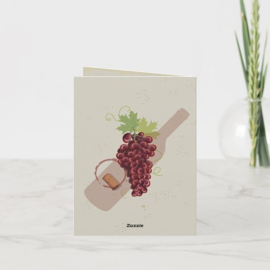 Rustic Vineyard Winery Dank u notitiekaarten (Achterkant)