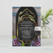 Rustic Vineyard Winery Wedding Kaart (Staand voorkant)