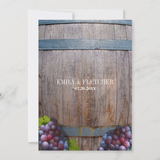 Rustic Vineyard Winery Wedding Kaart (Achterkant)