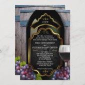 Rustic Vineyard Winery Wedding Kaart (Voorkant / Achterkant)