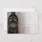 Rustic Vineyard Winery Wedding RSVP Antwoord (Voorkant)