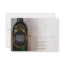 Rustic Vineyard Winery Wedding RSVP Antwoord