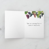 Rustic Vineyard Wood & Grapes Kaart (Binnen)