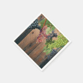 Rustic Vineyard Wood & Grapes Servet (Hoek)