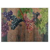 Rustic Vineyard Wood & Grapes Snijplank (Voorkant)