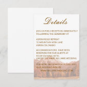 RUSTIC VINTAGE BROWN  DETAILS WEEDING INVITE  INFORMATIEKAARTJE (Voorkant / Achterkant)