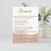 RUSTIC VINTAGE BROWN  DETAILS WEEDING INVITE  INFORMATIEKAARTJE (Staand voorkant)