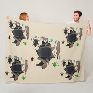 Rustic Vintage Car Grunge Art Fleece Deken