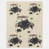 Rustic Vintage Car Grunge Art Fleece Deken (Voorkant)