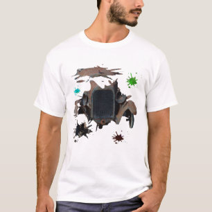 Rustic Vintage Car Grunge Art T-shirt