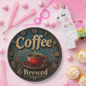 Rustic Vintage Coffee  Papieren Bordje (Feest)