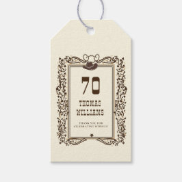 Rustic Vintage Cowboy Western Barn Elegant Party Cadeaulabel