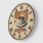 Rustic Vintage Farmhouse Kitchen Coffee Cup Grote Klok (Hoek)