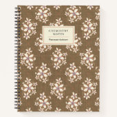 Rustic Vintage Floral Textured Student Custom  Notitieboek (Voorkant)