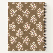 Rustic Vintage Floral Textured Student Custom  Notitieboek (Achterkant)