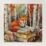 Rustic Vintage Fox Books Woodland Fall Autumn Legpuzzel<br><div class="desc">Challenge yourself with this enchanting 20"x20" puzzle featuring 676 pieces. The artwork depicts a wise red fox resting on a stack of books in a birch forest, surrounded by autumn leaves and warm woodland colors. Perfect for puzzle enthusiasts, nature lovers, or anyone who enjoys cozy fall evenings, this puzzle offers...</div>
