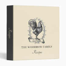 Rustic Vintage Hen Family Name Recipe