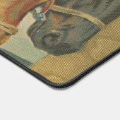 Rustic Vintage-kerstpaarden Bureaumat (Hoek)