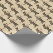 Rustic Vintage-kerstrenrendiertje (klein Afbeeldin Cadeaupapier (Hoek)