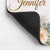 Rustic Vintage Personalized Floral Rose Design     Muismat (Hoek)