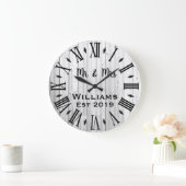 Rustic Vintage Personalized Wood Custom Grote Klok (Huis)