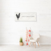 Rustic Vintage Rooster Farm Logo Apron Spandoek (Insitu)