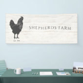Rustic Vintage Rooster Farm Logo Apron Spandoek (Beurs)