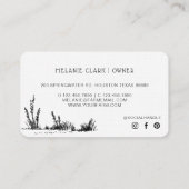 Rustic Vintage Sketch Farm Hen Burnt Red Visitekaartje (Achterkant)