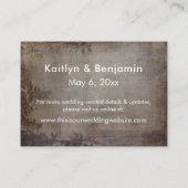 Rustic Vintage Wedding Accommodations Insert-kaart Informatiekaartje (Achterkant)
