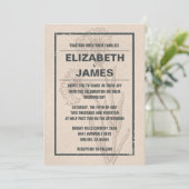 Rustic Vintage Wedding Invitations Kaart (Staand voorkant)